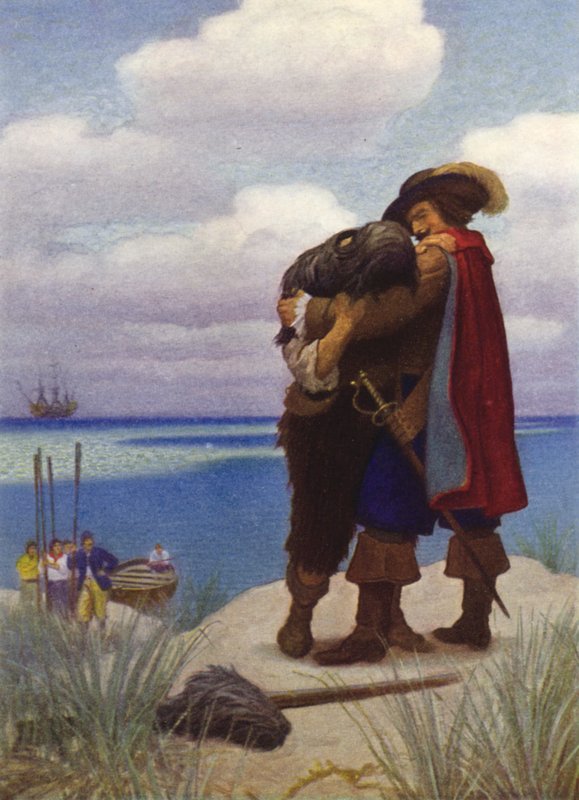 Illustration for Robinson Crusoe by Newell Convers (after) Wyeth