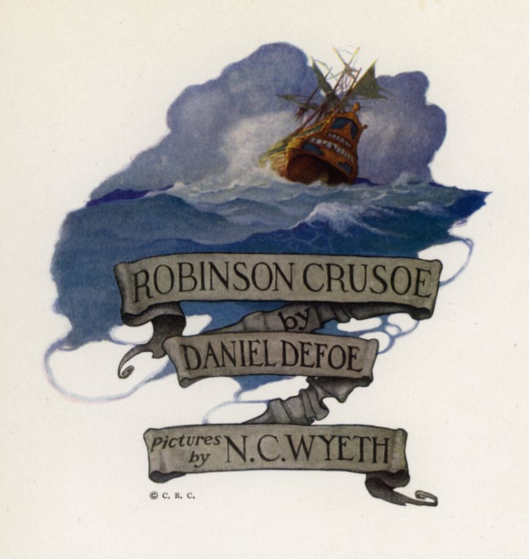 Illustration for Robinson Crusoe by Newell Convers (after) Wyeth