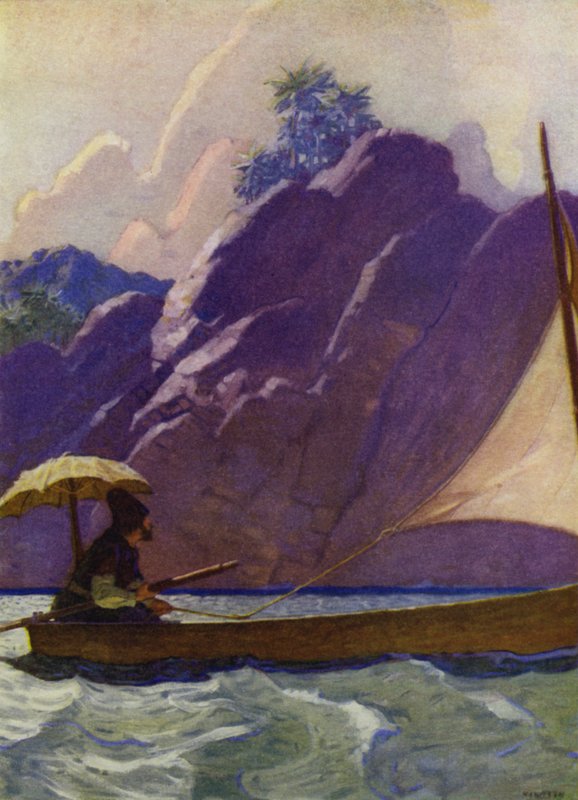 Illustration for Robinson Crusoe by Newell Convers (after) Wyeth