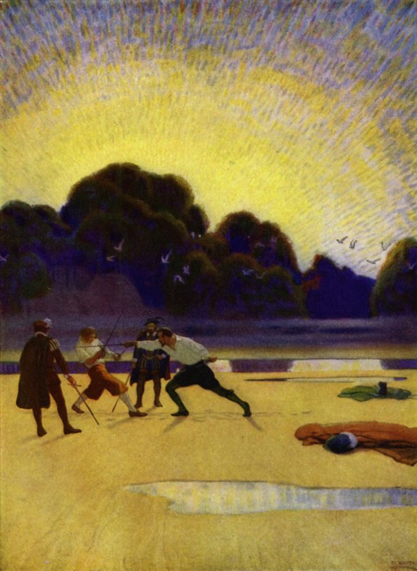 Illustration for Westward Ho! by Charles Kingsley by Newell Convers (after) Wyeth