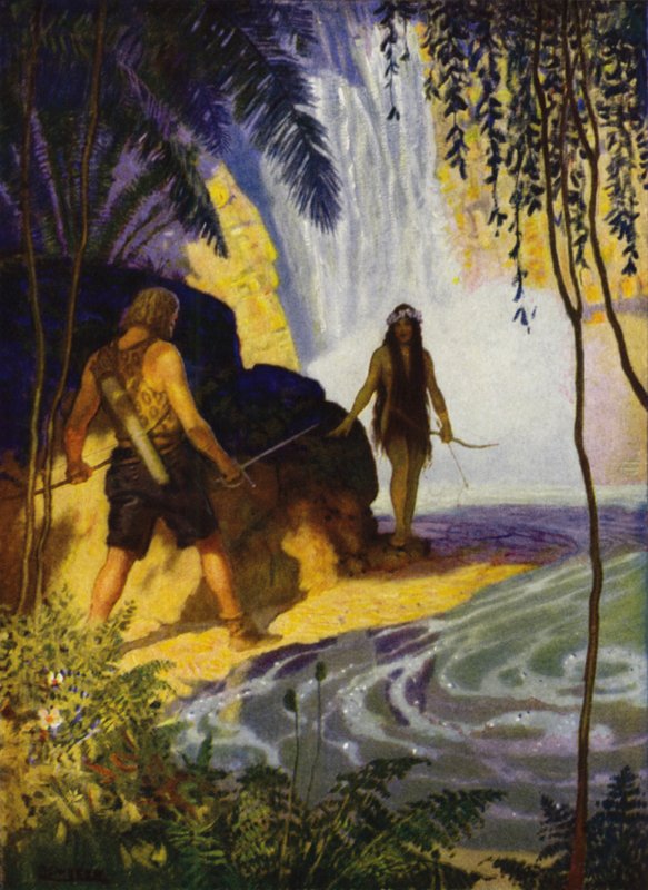 Illustration for Westward Ho! by Charles Kingsley by Newell Convers (after) Wyeth