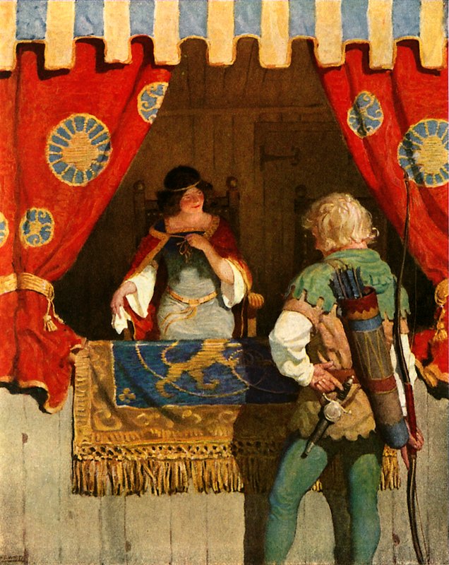 Robin Meets Maid Marian by Newell Convers Wyeth