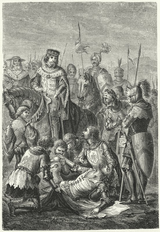 The death of Manfred of Sicily at the Battle of Benevento by Niccolo Sanesi