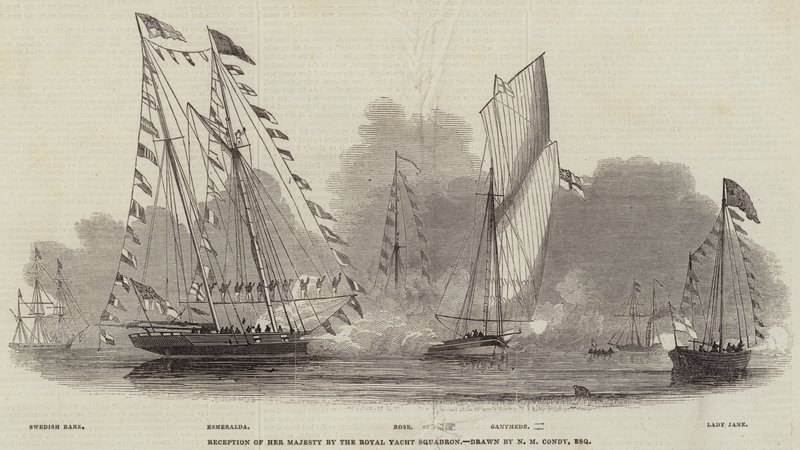 Reception of Her Majesty by the Royal Yacht Squadron by Nicholas Matthews Condy
