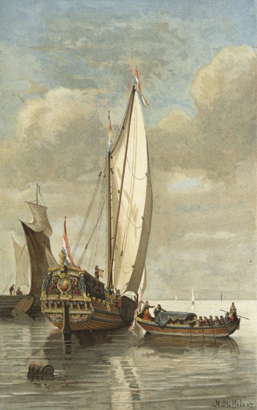 The Yacht of Prince William III by Nico Steffelaar