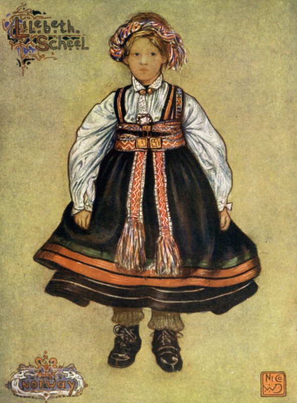 Norway: A Little Saetersdalen Peasant Girl by Nico Jungman