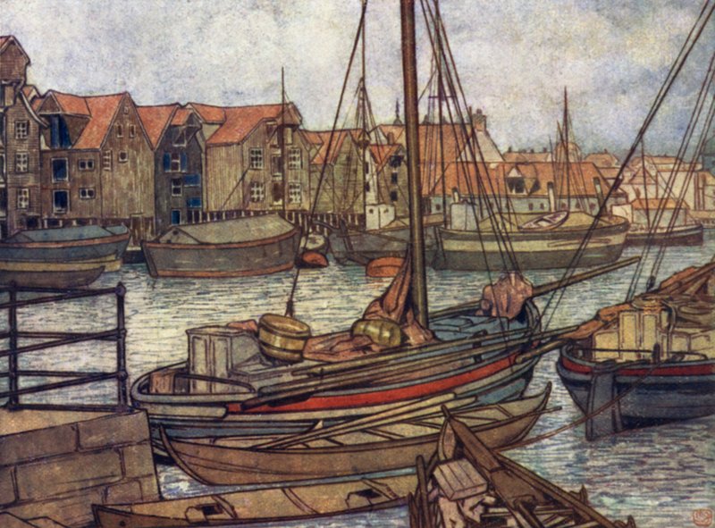 Norway: Bergen Boats and Warehouses by Nico Jungman