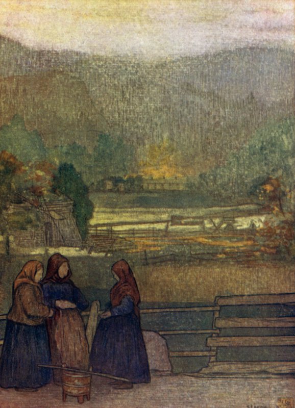 Norway: Country-Women Selling Berries on the Road to Storen by Nico Jungman
