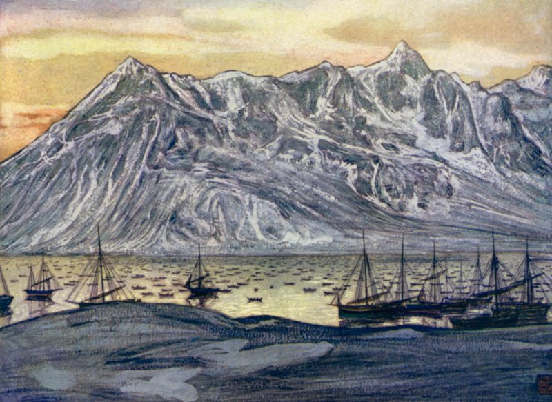 Fishing-boats at Lofoten by Nico Jungman
