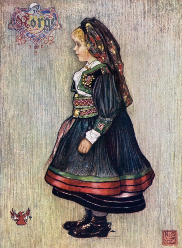 Norway: Saetersdalen Girl in National Costume by Nico Jungman