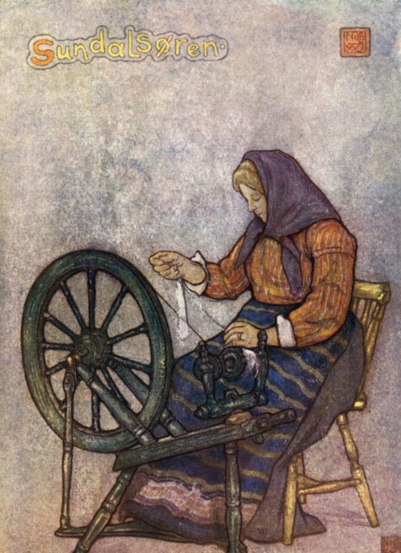 Norway: Woman Spinning, Sundalsoren by Nico Jungman