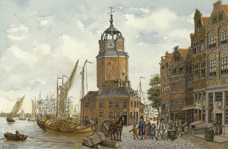 Haringpakkerstoren Tower, Amsterdam, 19th Century by Nico Steffelaar