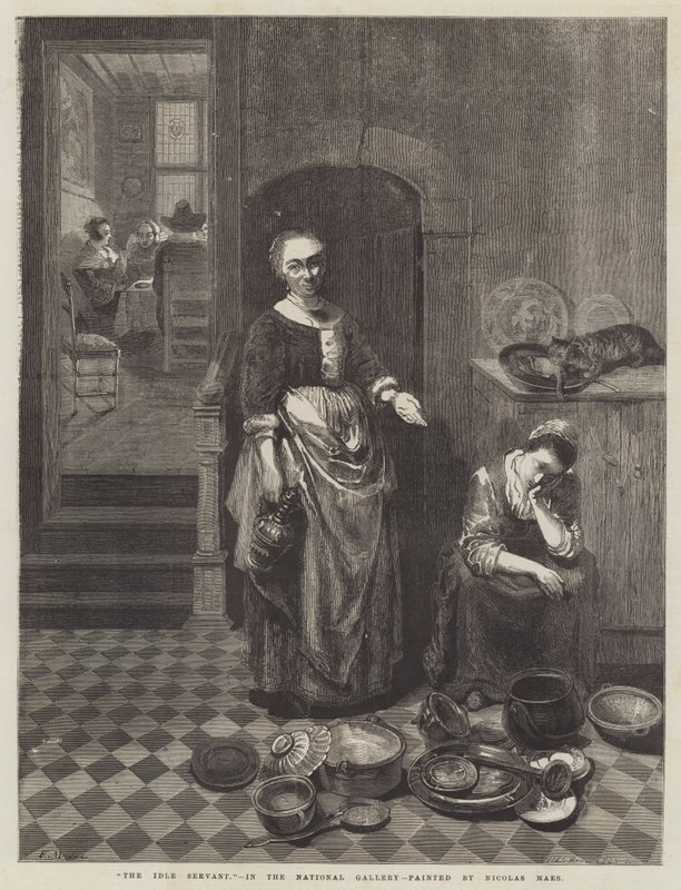 The Idle Servant by Nicolaes Maes