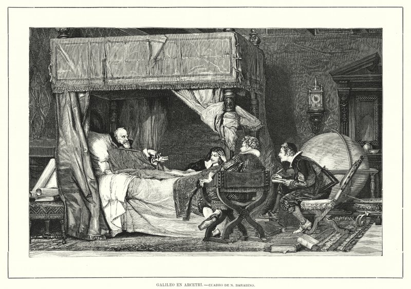 Italian Astronomer Galileo Galilei in Arcetri, Italy by Nicolo (after) Barabino