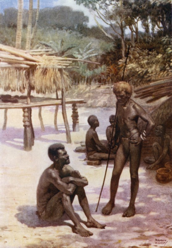 A Yam Shed on the Island of Tierra Espiritu Santo, New Hebrides by Norman Hardy