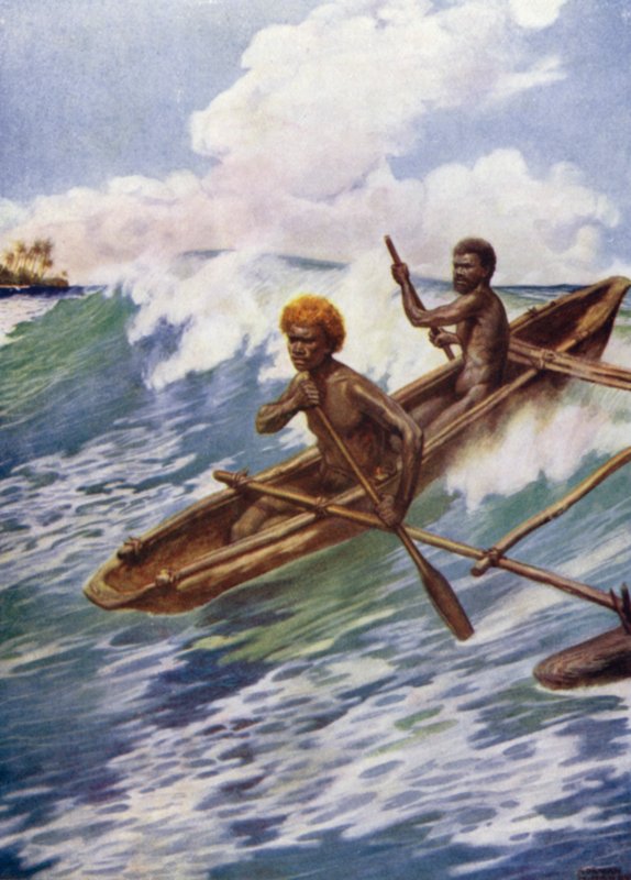 Passing the Reef, Aoba, New Hebrides by Norman Hardy