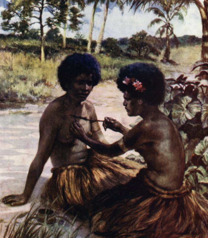 Tattooing, British New Guinea by Norman Hardy