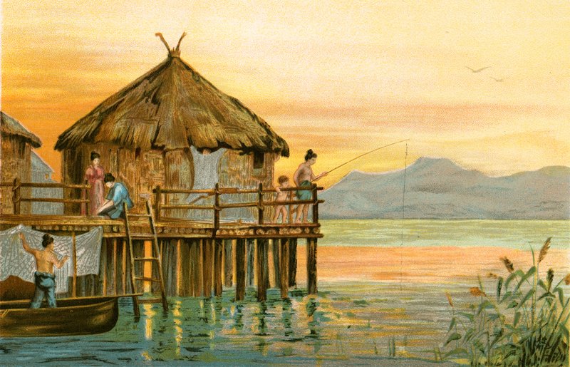 West Aryan Barbarism: Lake Dwelling of Switzerland by North American