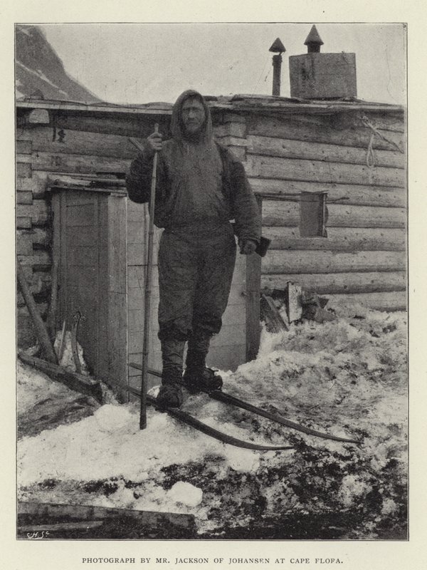 Photograph by Mr Jackson of Johansen at Cape Flora by Norwegian Photographer