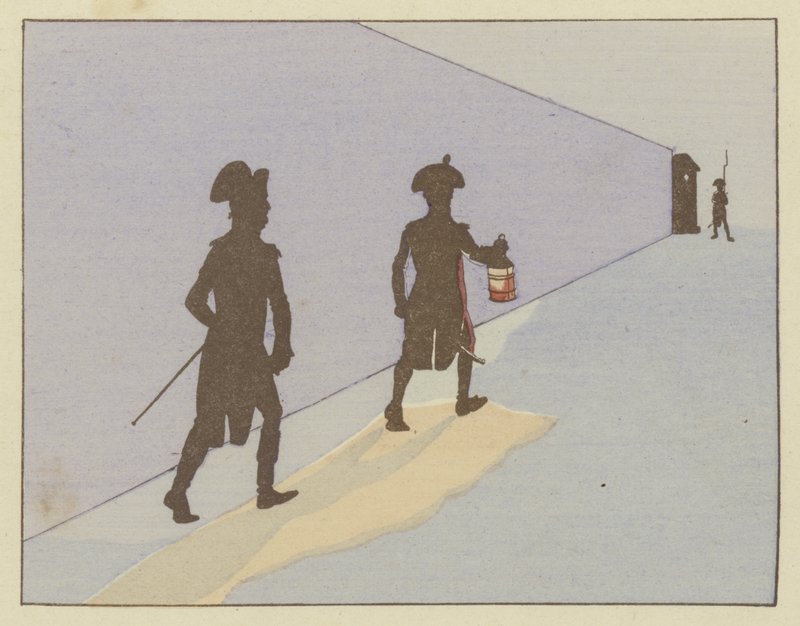 A Lieutenant in Valence in 1785, Napoleon made the night patrol every day by Onfray de Breville Job