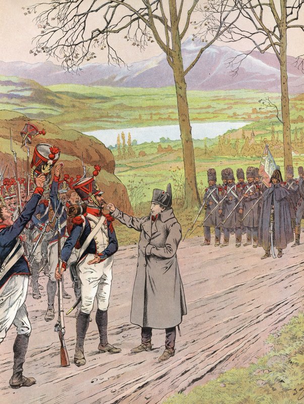Napoleon, on His Return from Elba, Being Momentarily Blocked on the Road at Grenoble by Onfray de Breville Job