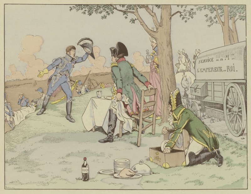 Napoleon Receives News of the Death of His Best Friend, Marshal Lannes, at the Battle of Aspern-Essling, May 1809 by Onfray de Breville Job