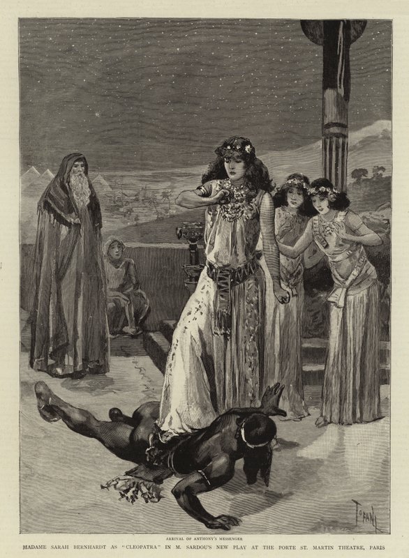 Madame Sarah Bernhardt as Cleopatra in M Sardou