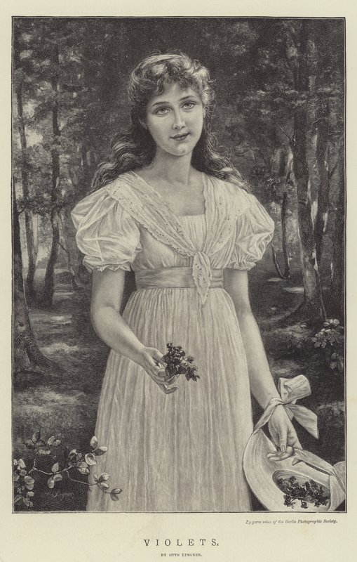 Violets by Otto Theodor Gustav Lingner