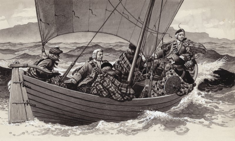 Bonnie Prince Charlie Sets Out for the Isle of Skye by Pat (1907-95) Nicolle
