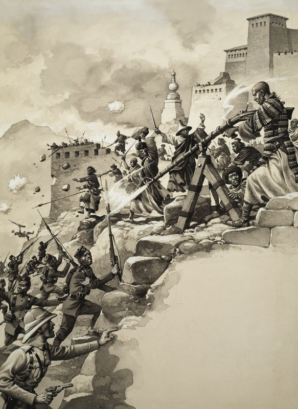 Final Assault on Tibet by Pat (1907-95) Nicolle