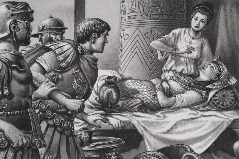 The Death of Cleopatra by Pat (1907-95) Nicolle