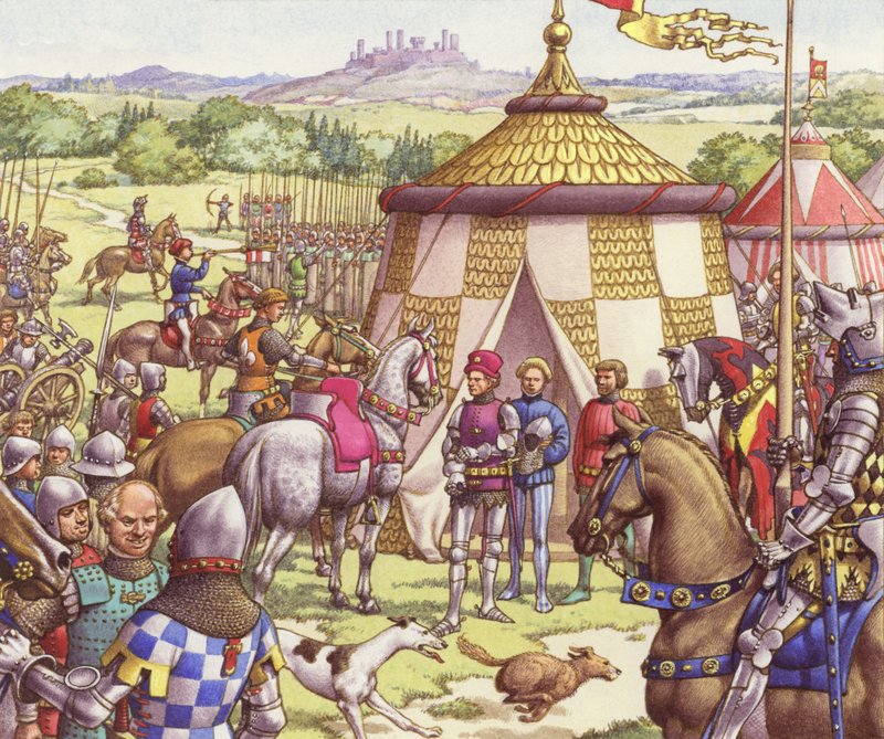 Mercenaries Camped in Italy in the Middle Ages by Pat (1907 95) Nicolle