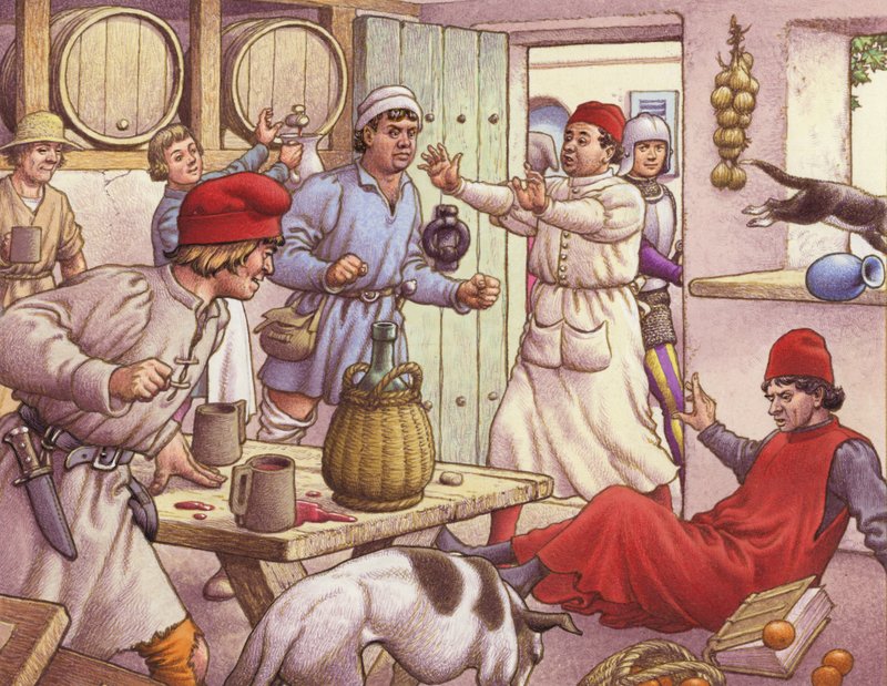 Peasant farmers fighting in 15th Century Italy by Pat (1907 95) Nicolle