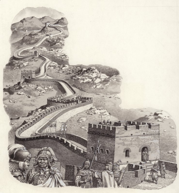 The Great Wall of China by Pat (1907-95) Nicolle