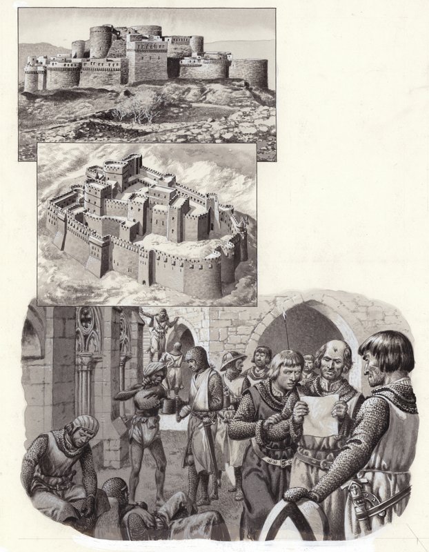 The Fortress of Krak des Chevaliers by Pat (1907 95) Nicolle