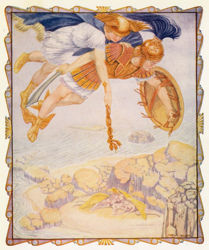 Perseus sees the Gorgons by Patten (after) Wilson