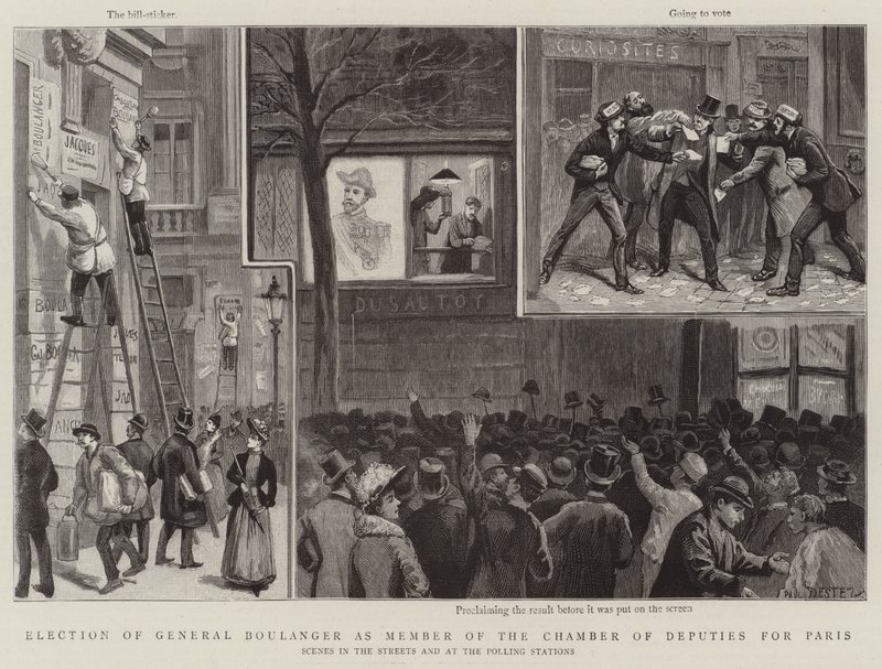 Election of General Boulanger as Member of the Chamber of Deputies for Paris by Paul Destez