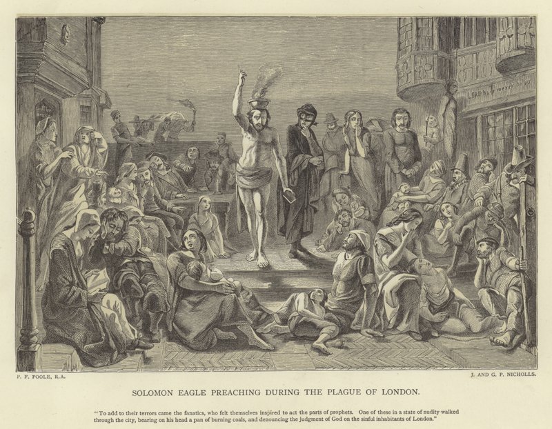 Solomon Eagle Preaching During the Plague of London by Paul Falconer Poole