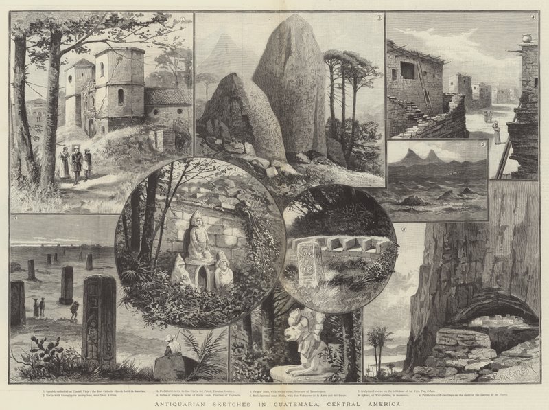 Antiquarian Sketches in Guatemala, Central America by Paul Frenzeny