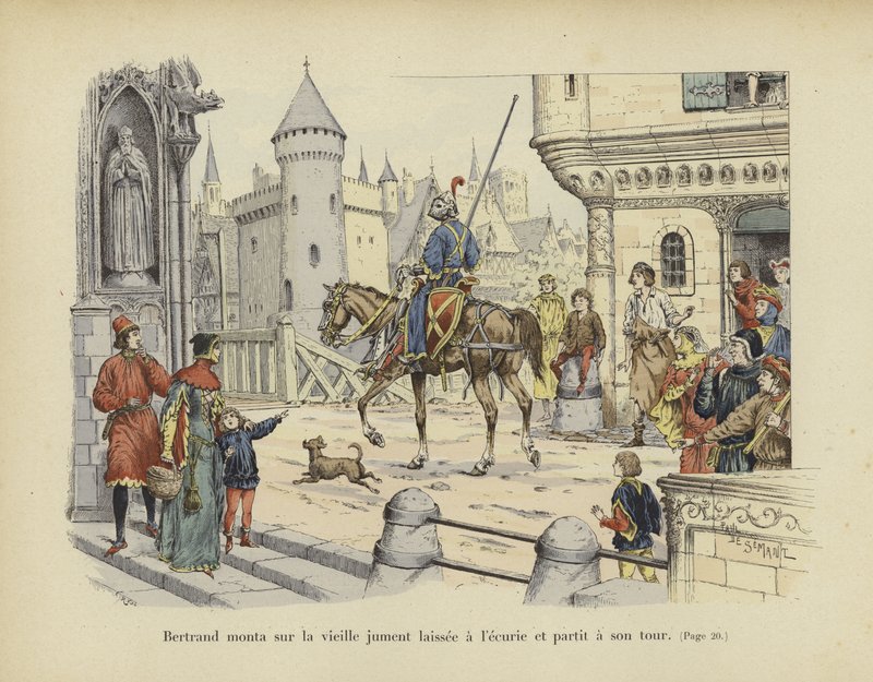 Bertrand du Guesclin Leaves Riding an Old Mare by Paul de Semant