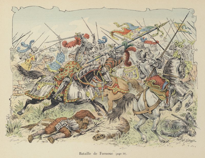 The Chevalier de Bayard Fighting the Spanish at the Battle of Fornovo, Italy, 1495 by Paul de Semant