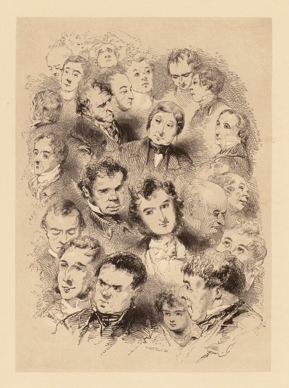 Gavarni in London: A Plate of Heads by Paul (after) Gavarni