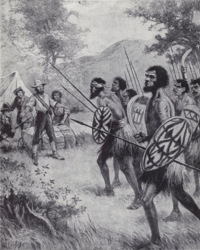 Captain Cook and the indigenous people of Australia by Paul (after) Hardy