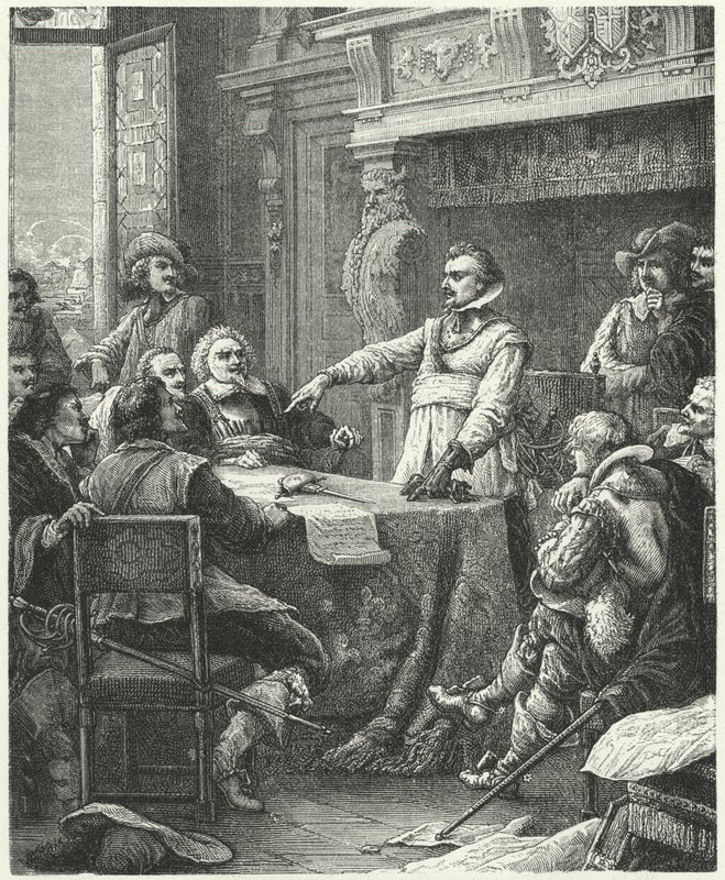 Jean Guiton among the defenders of La Rochelle by Paul Dominique Philippoteaux
