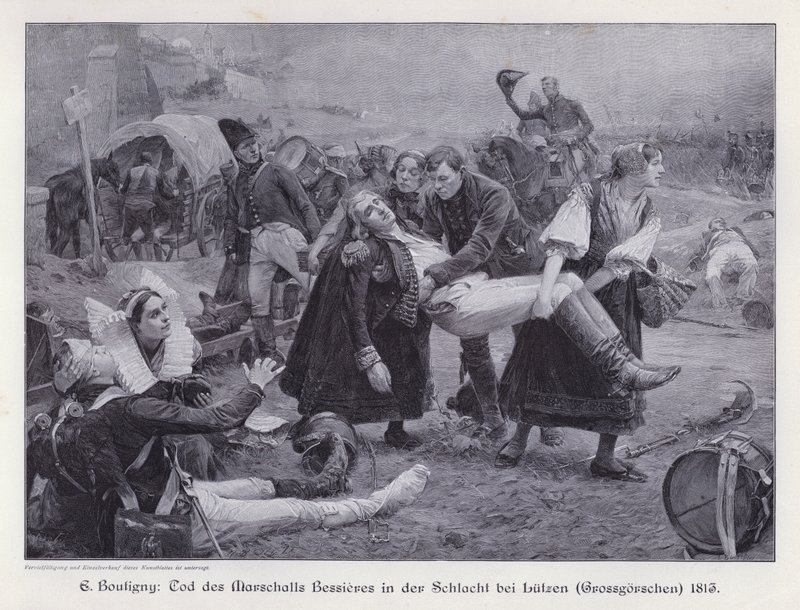 Death of Marshal Bessieres at the Battle of Lutzen by Paul Émile Boutigny