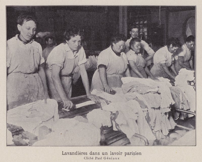 Washerwomen in a laundry in Paris by Paul Géniaux