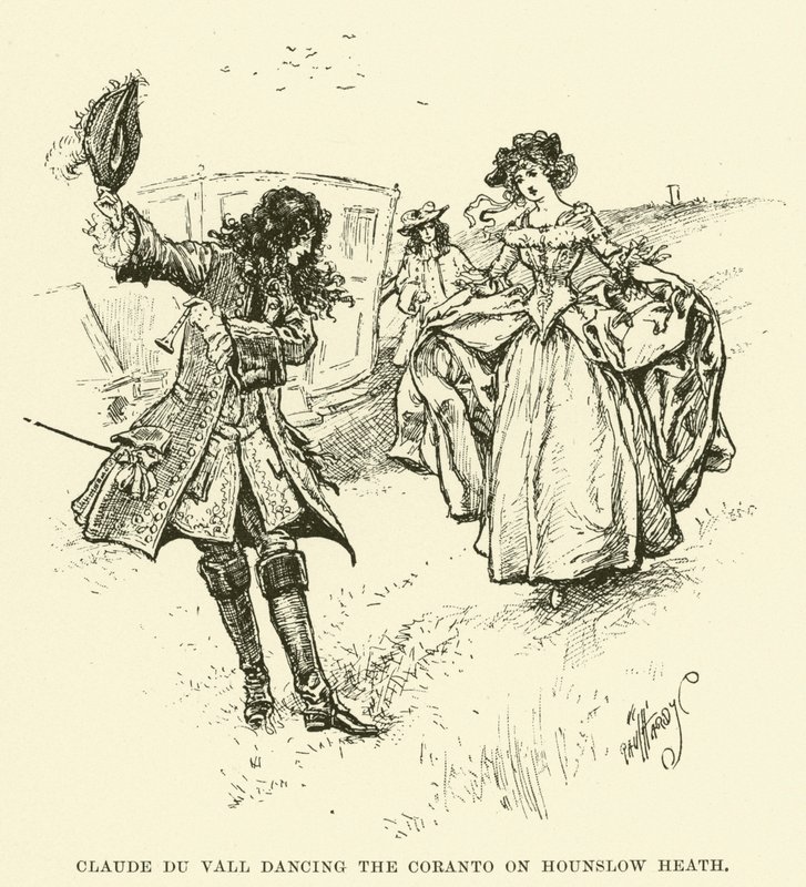 Claude du Vall Dancing the Coranto on Hounslow Heath by Paul Hardy