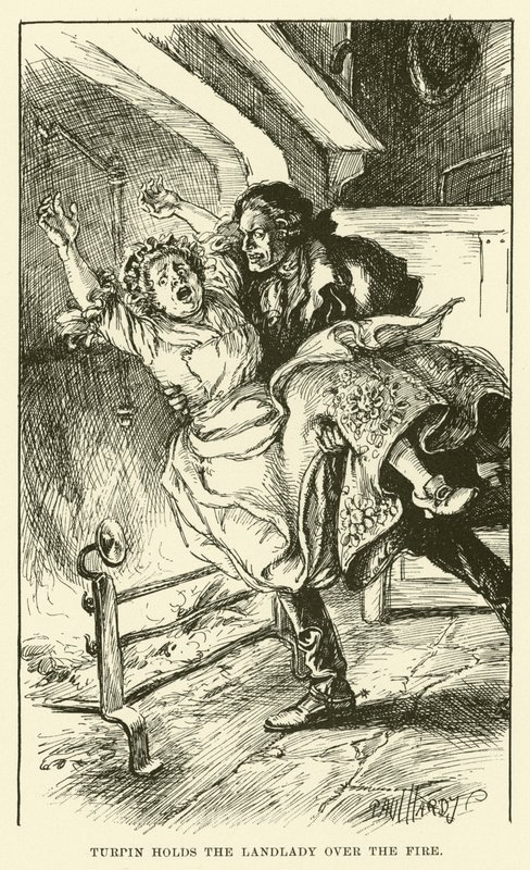 Turpin Holds the Landlady over the Fire by Paul Hardy