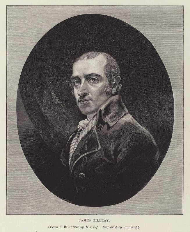 James Gillray, English caricaturist, satirist and printmaker by Paul Jonnard