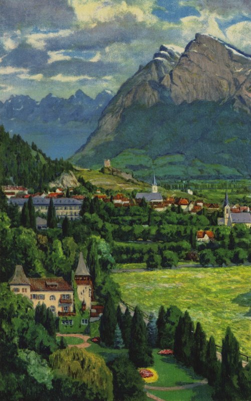 Swiss Spas: Ragaz, with Churfirsten and Gonzen by Paul Kutscha